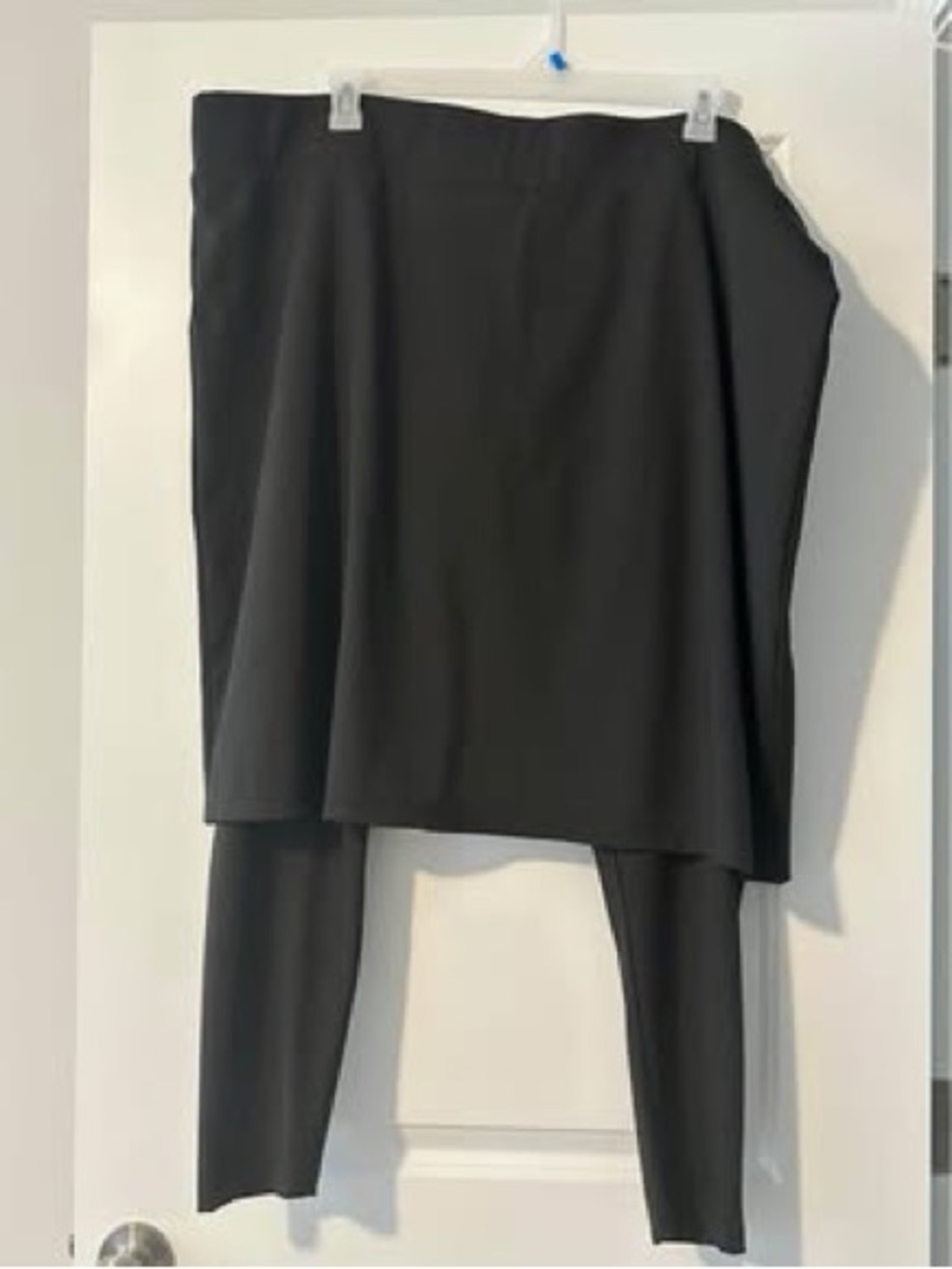 Black Asymmetric Skirt with Attached ankle length Leggings- Mod Lifewear 3x